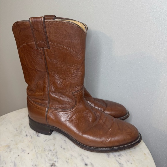Justin Boots Mens Size 8 D cowboy Leather brown western boots